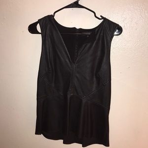 Sanctuary leather Peplum Tank